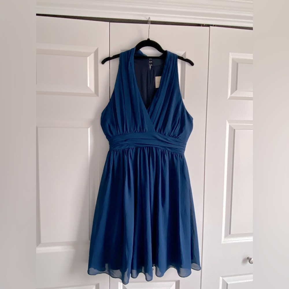 ModCloth Sleeveless Midi Dress Blue - Large